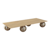 Table basse en marbre avec pieds boule