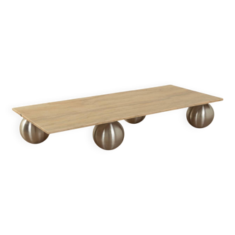Marble Coffee Table with Ball Feet