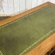 English flat desk with drawers from the 1970s in fir and leather top.