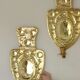 Large Baroque Style Mid-Century Brass Swedish Sconces
