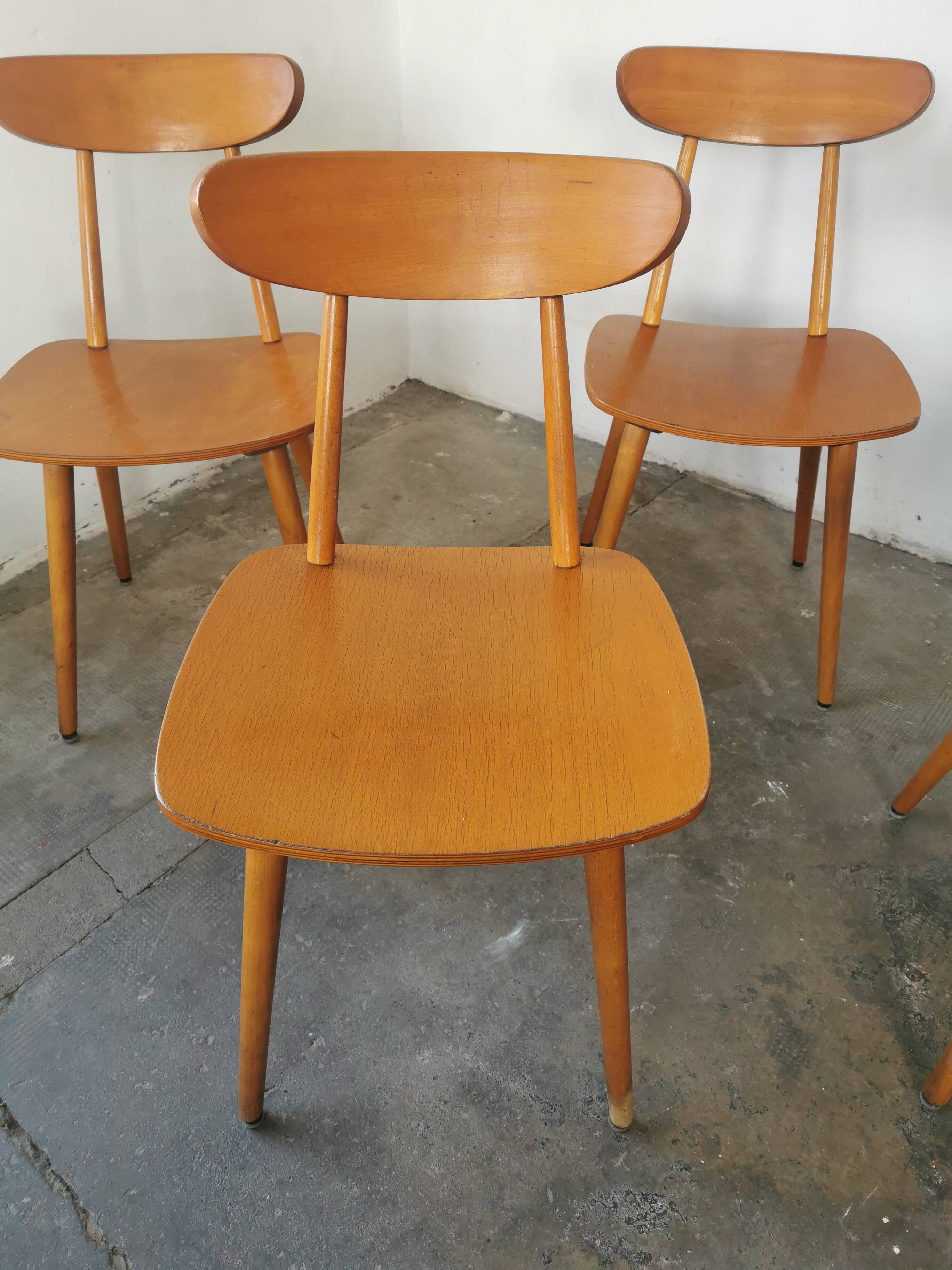 Set of 4 Hiller chairs, vintage 1960