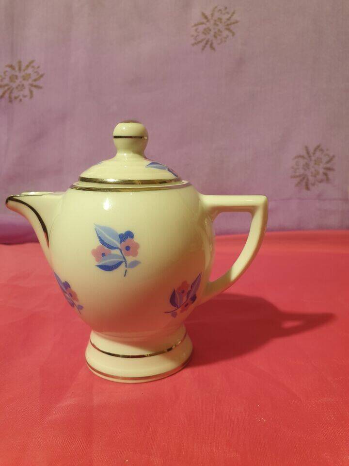 Coffee service 13 pieces Limoges Unique Letourneur Salmon pretty model