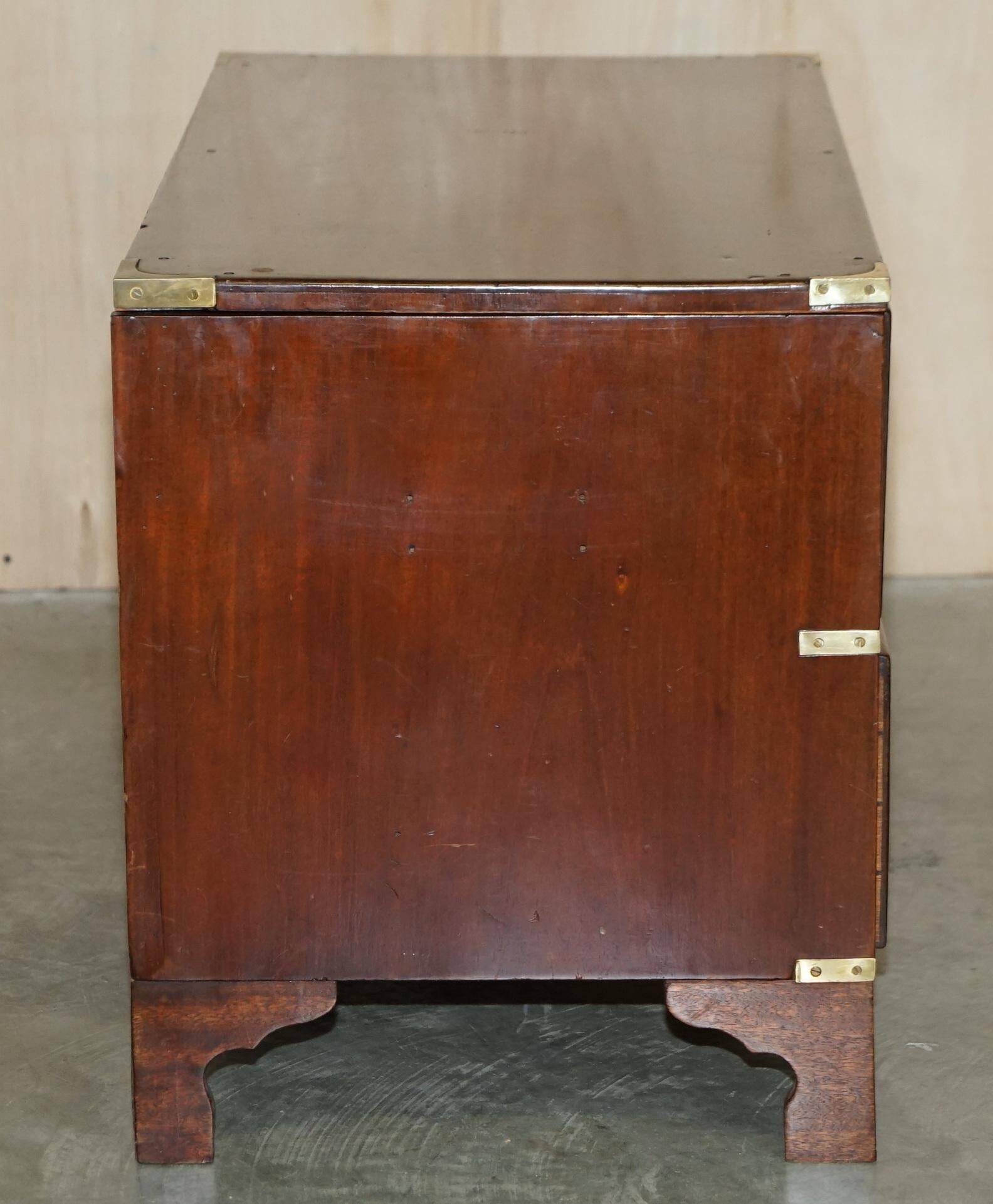 Vintage military furniture with hidden turntable, 1970s style.