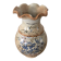 Faience vase signed Vallauris floral motifs
