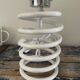 Set of two lamps spring vintage oval globes
