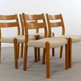 Chaises de Salle à Manger Mid-Century en Teck par EMC, Danemark, années 60, Set de 4