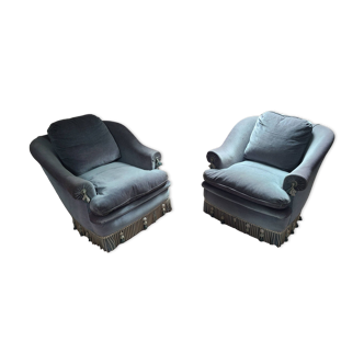 Pair of toad armchairs
