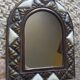 Miroir marocain laiton doré 12x14cm