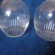 Lot de 2 carafes en cristal taille main cul meule