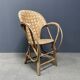 Fauteuil en bois tressé art populaire