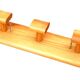 Wall coat rack 3 hooks Modernist style solid pine wood