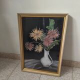 Old Tableau Pastel - Still Life Flowers - J. Gelders