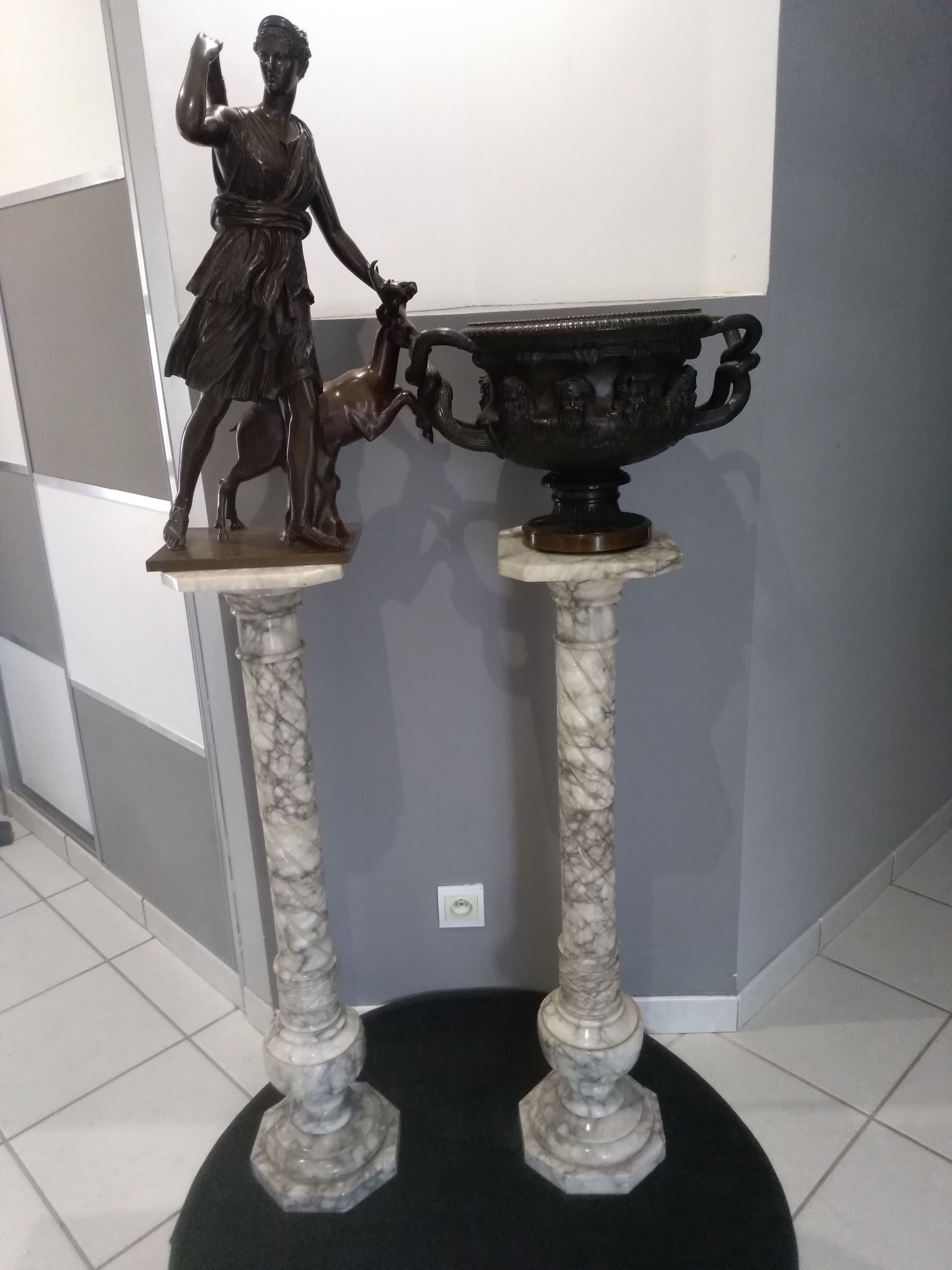 Pair of marble columns year 1950