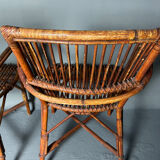 Pair of rattan armchairs 1930