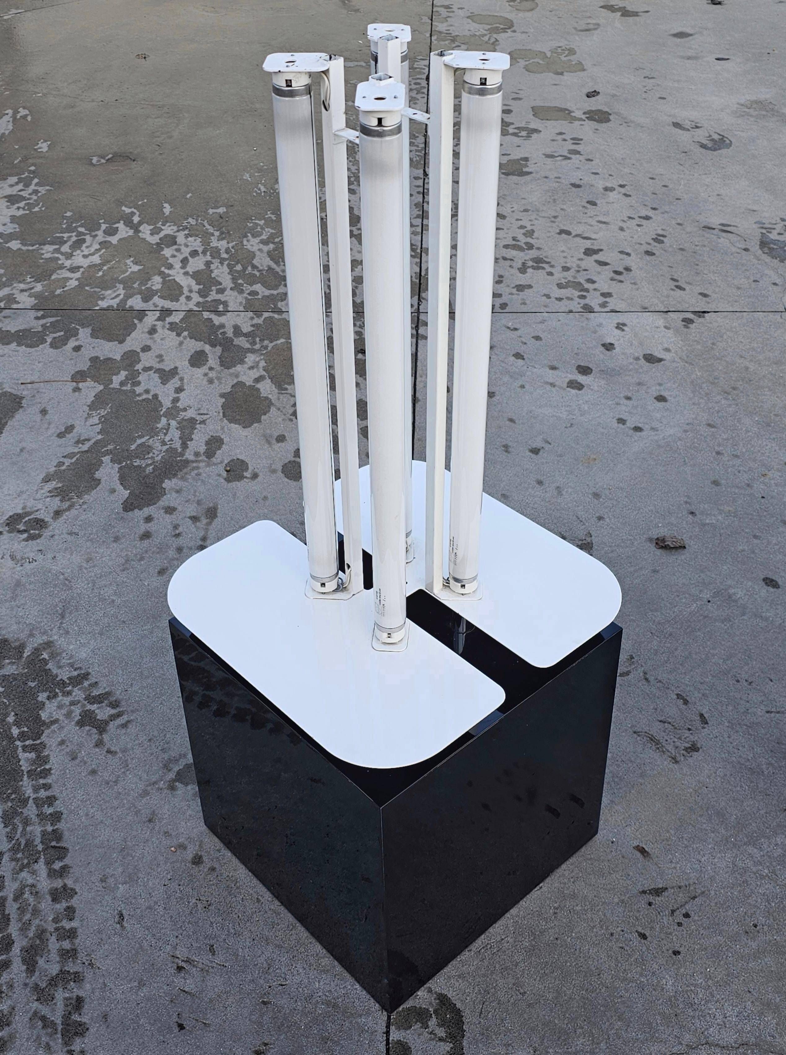 Postmodern floor lamp BRASILIA Michel Boyer Glass Light 1974
