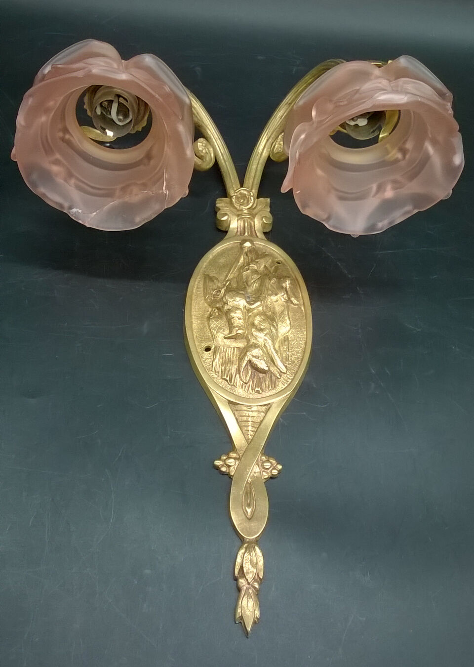Wall sconces hunting trophy, Louis XVI style