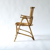 Fauteuil de bureau en rotin