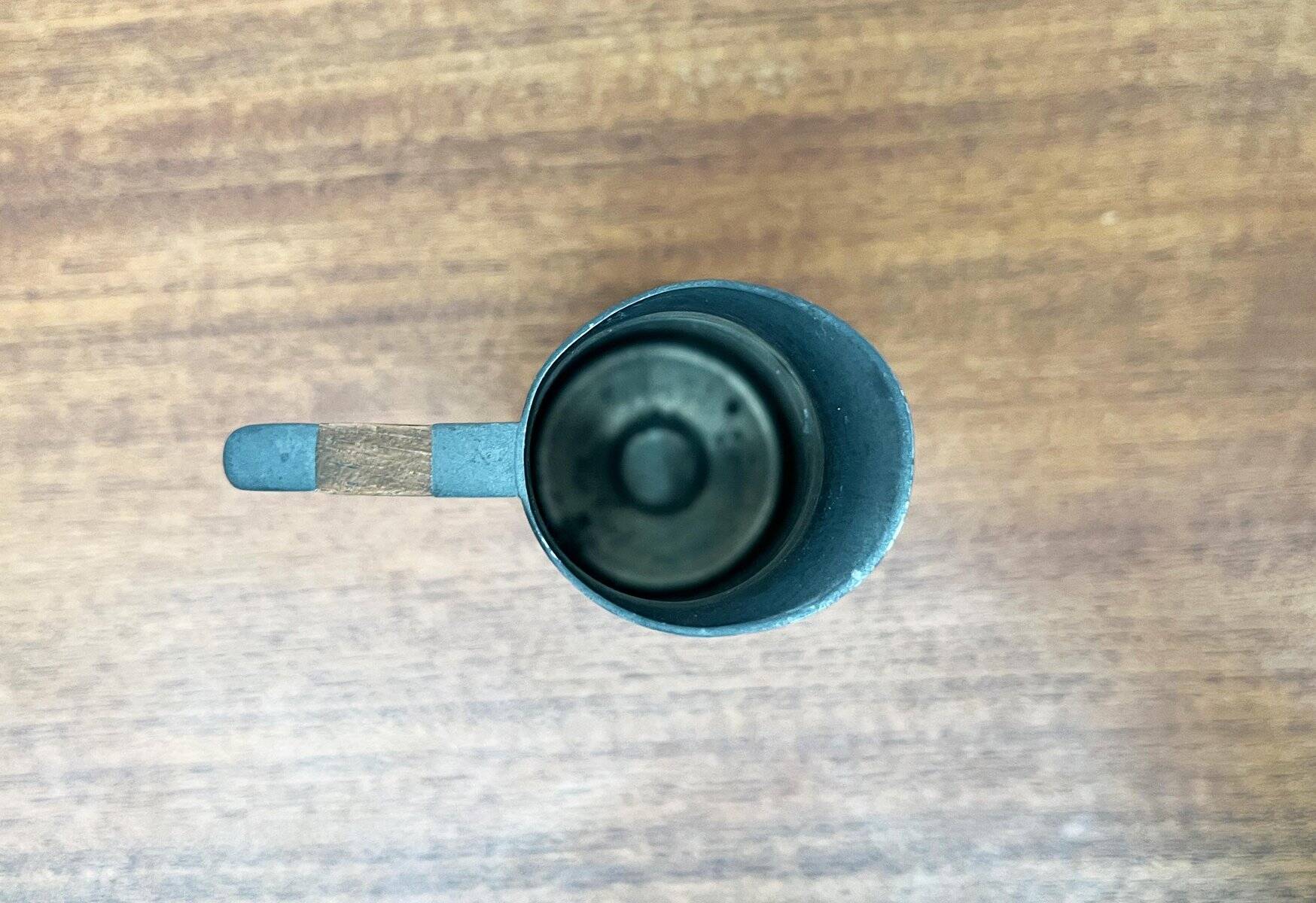 Mid-Century Pewter Carafe Vase with Teak Handle by K.M.D. Tiel Royal Holland Pewter, 1960s