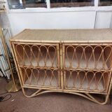 Rattan storage unit