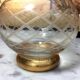 Carafe in chiseled and gilded glass, Circa 1940