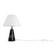 Black ceramic table lamp with sgraffito detail, Scandinavia, 1960s/1970s