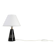 Black ceramic table lamp with sgraffito detail, Scandinavia, 1960s/1970s