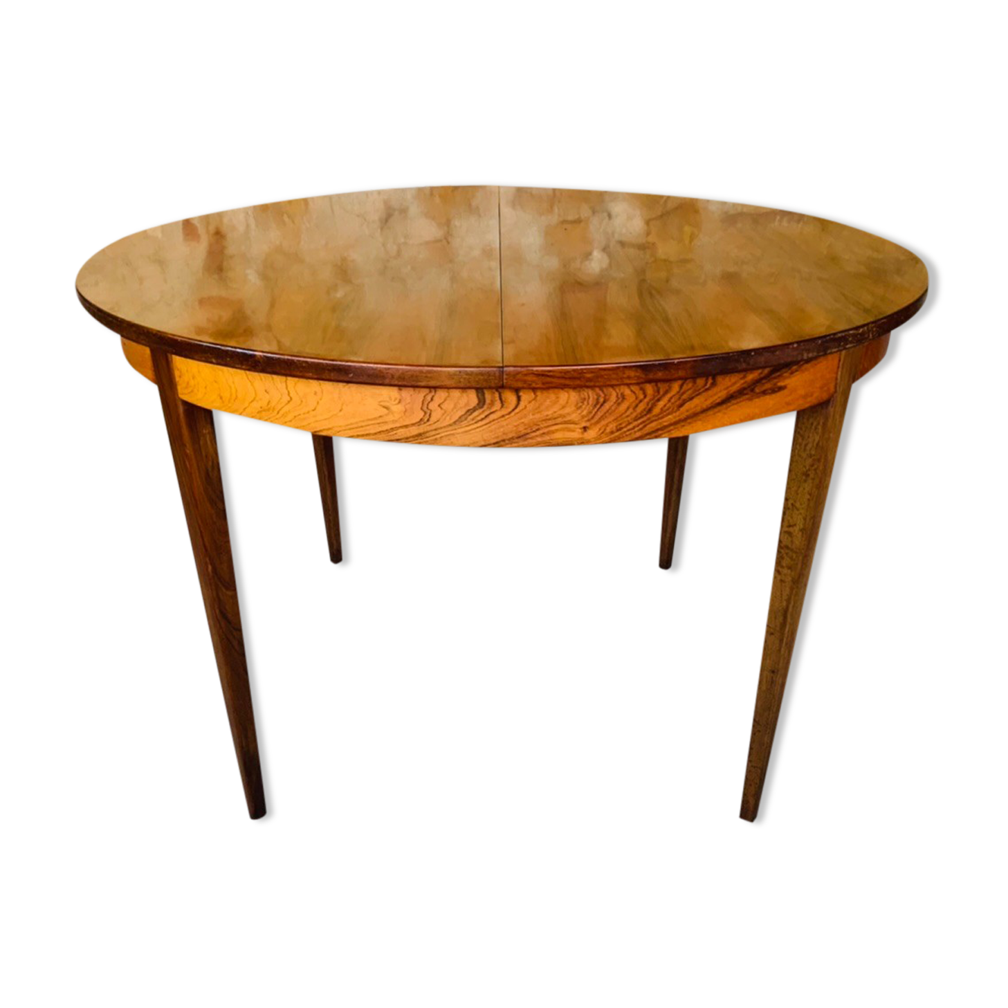 Extendable dining table with butterfly extensions in rosewood circa 60's