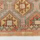 Tapis Kilim tribal en laine rouge pâle et vert (6 x 10 po), 189 x 300 cm