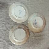 Set of three HB English porcelain plates