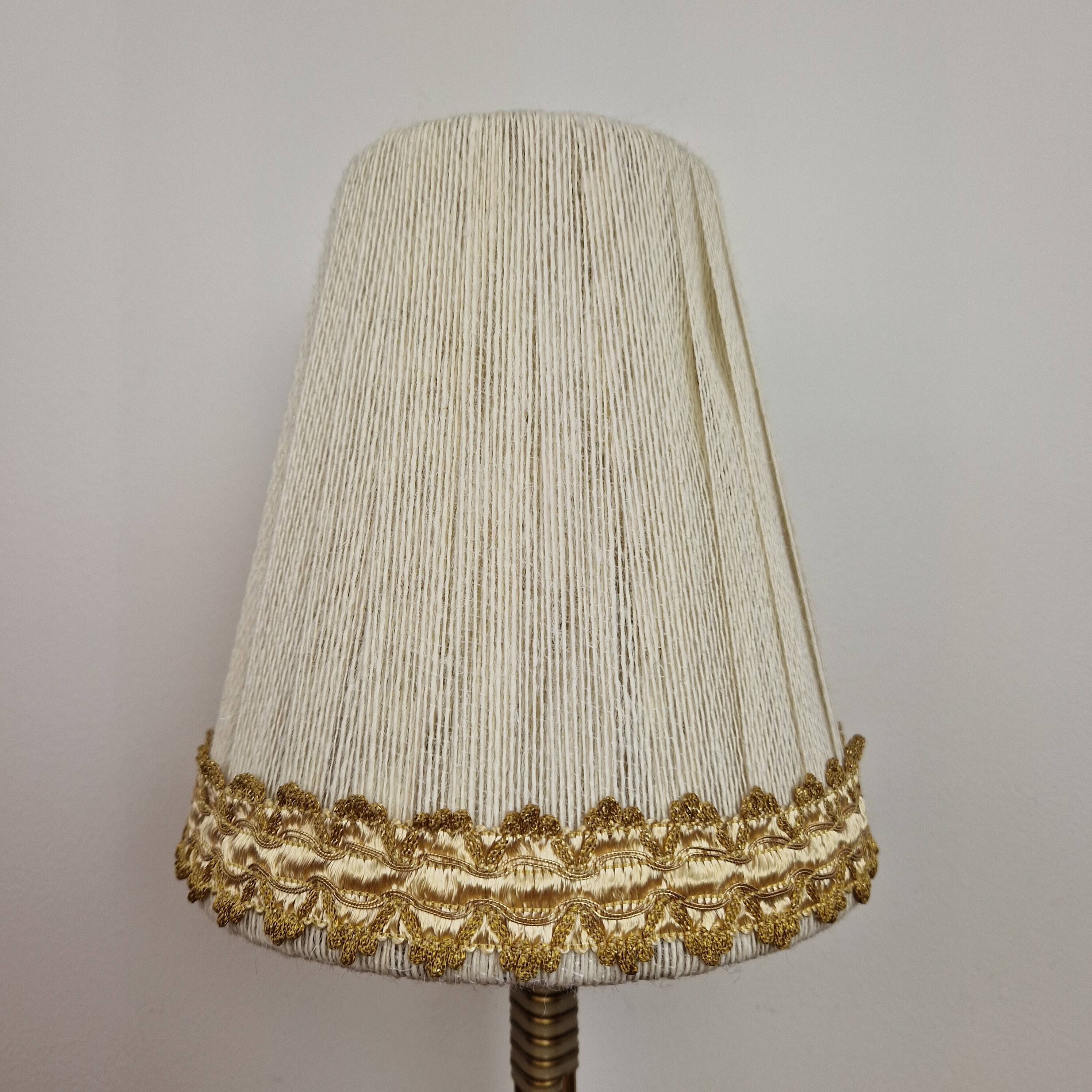 Rockabilly Brass Tripod Table Lamp, 1950s