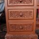 Vintage Vanity Desk, unique hand carved, Chiang Mai teak wood