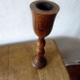 Wooden candlestick