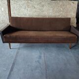 Velvet and skai sofa bed