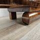 Art Déco Vanity Table in Nutwood with Mirror, Italian Design, 1940s
