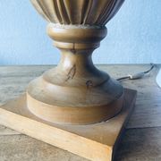 Large carved wooden lamp