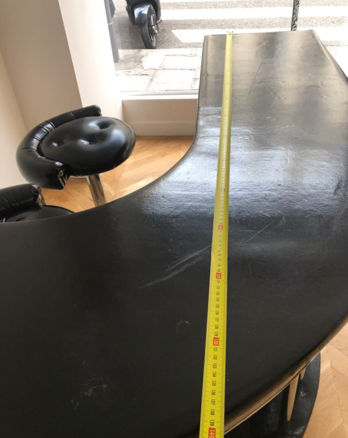 Low vintage design bar with interior storage