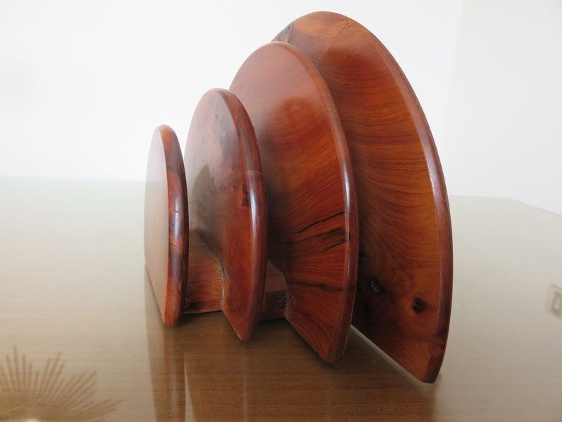 Elm magnifying glass letter holder Art Deco 30s 40s