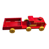 Wooden locomotive and tender, antique toy