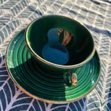 4 vintage Art Deco cups