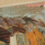 Huile sur toile suédoise originale du milieu du siècle par Bertil Wahlberg