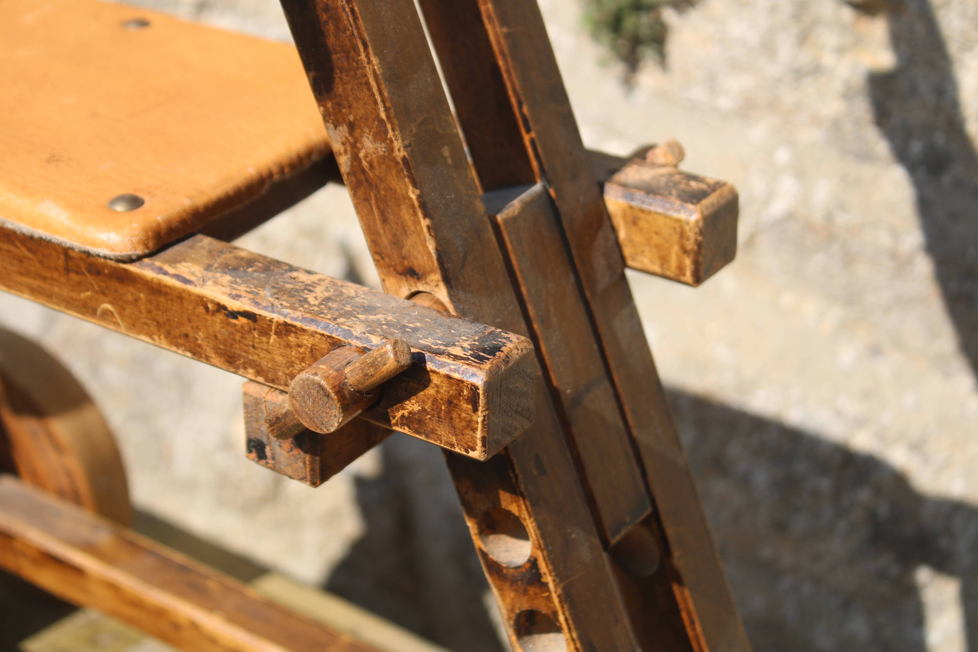 Small vintage wooden rocking horse – H60 x W53 cm