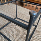 Table basse en verre et fer forgé design