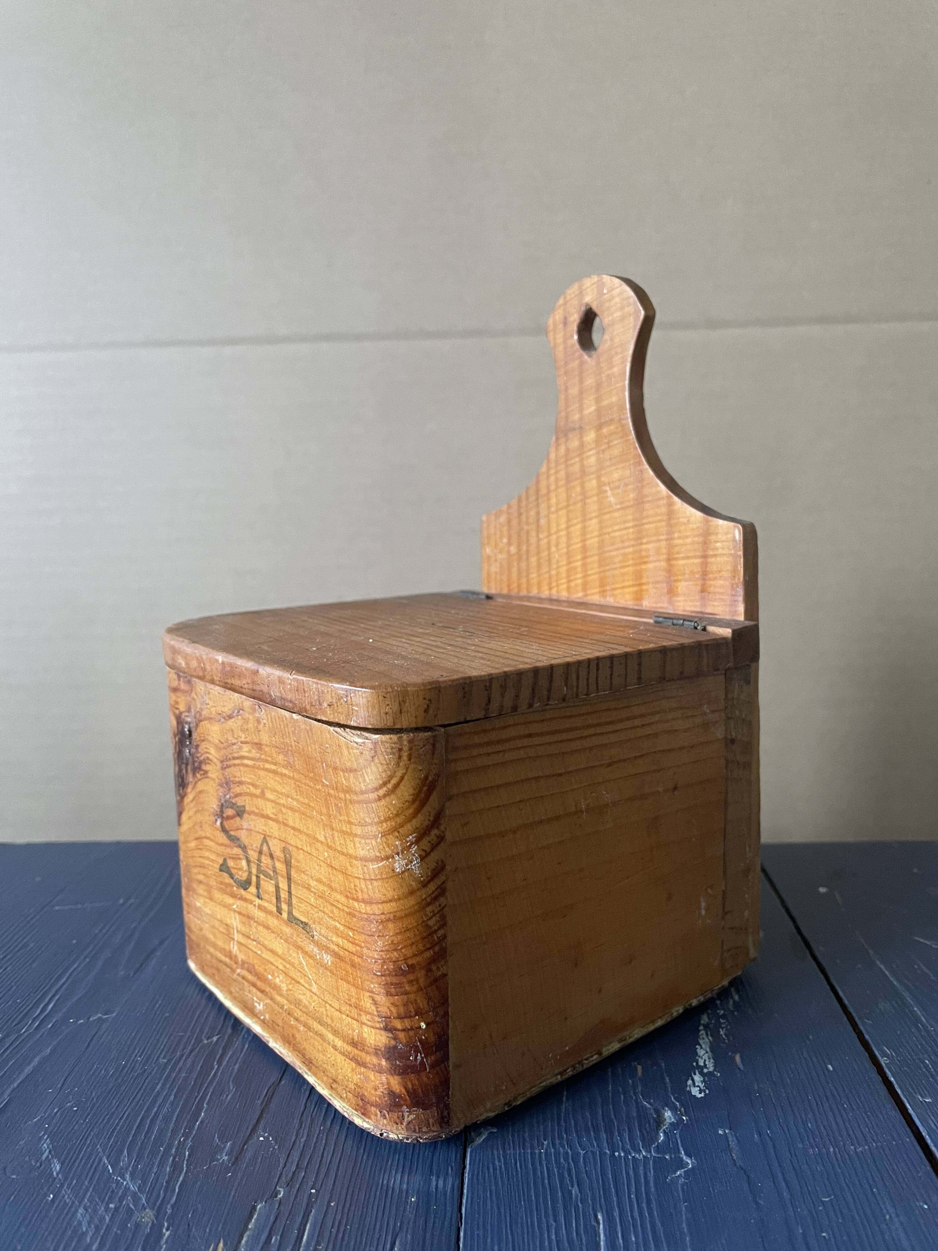 Old wooden salt box