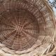 Three natural wicker baskets