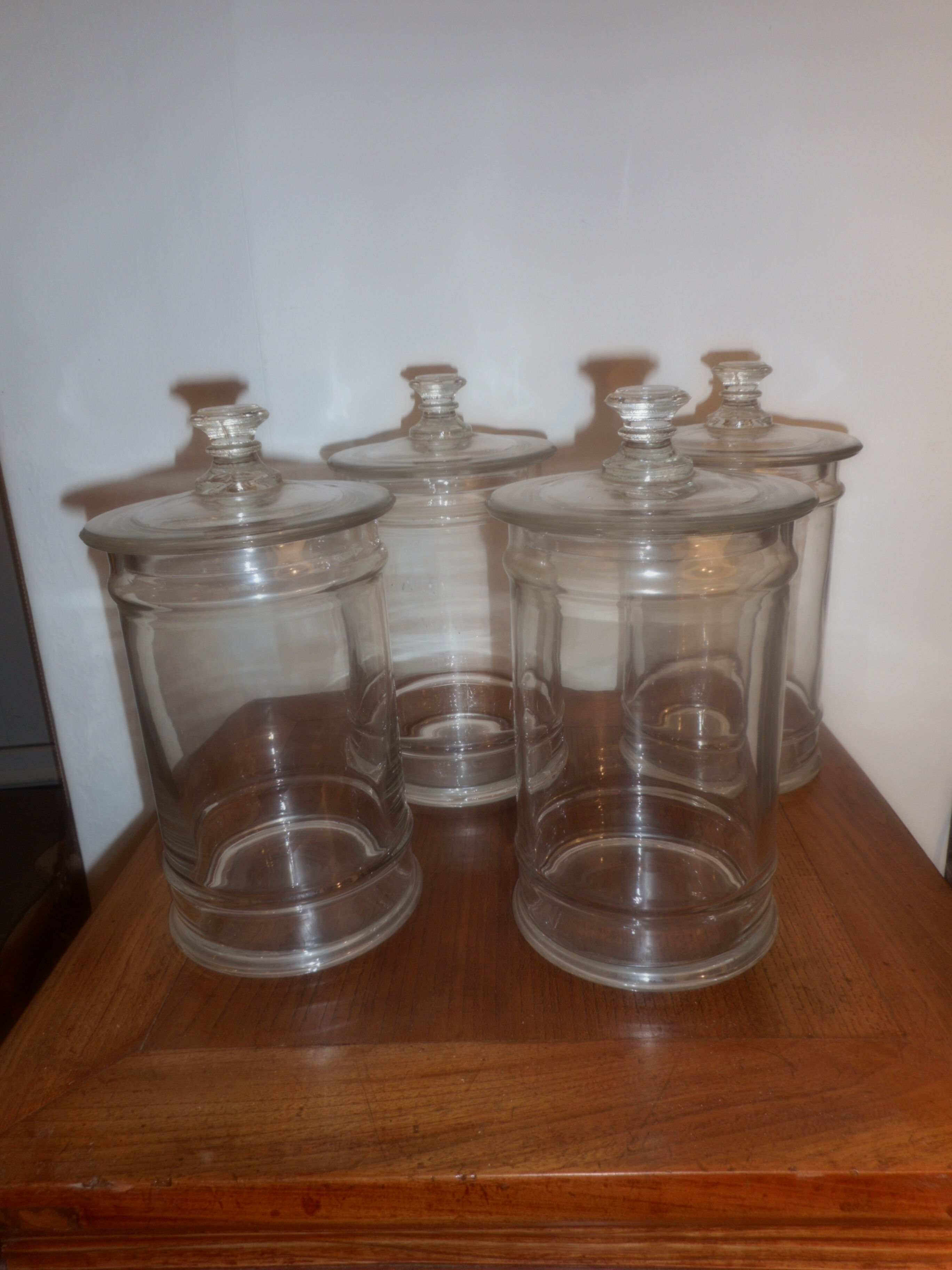 Glass candy jars
