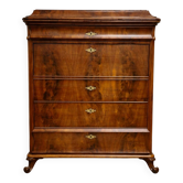 Secretary / scriban from the Biedermeier period in flame mahogany – 19th century