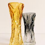 1970s Brutalist Art Glass Vases by Kurt Wokan, Handmade in Germany