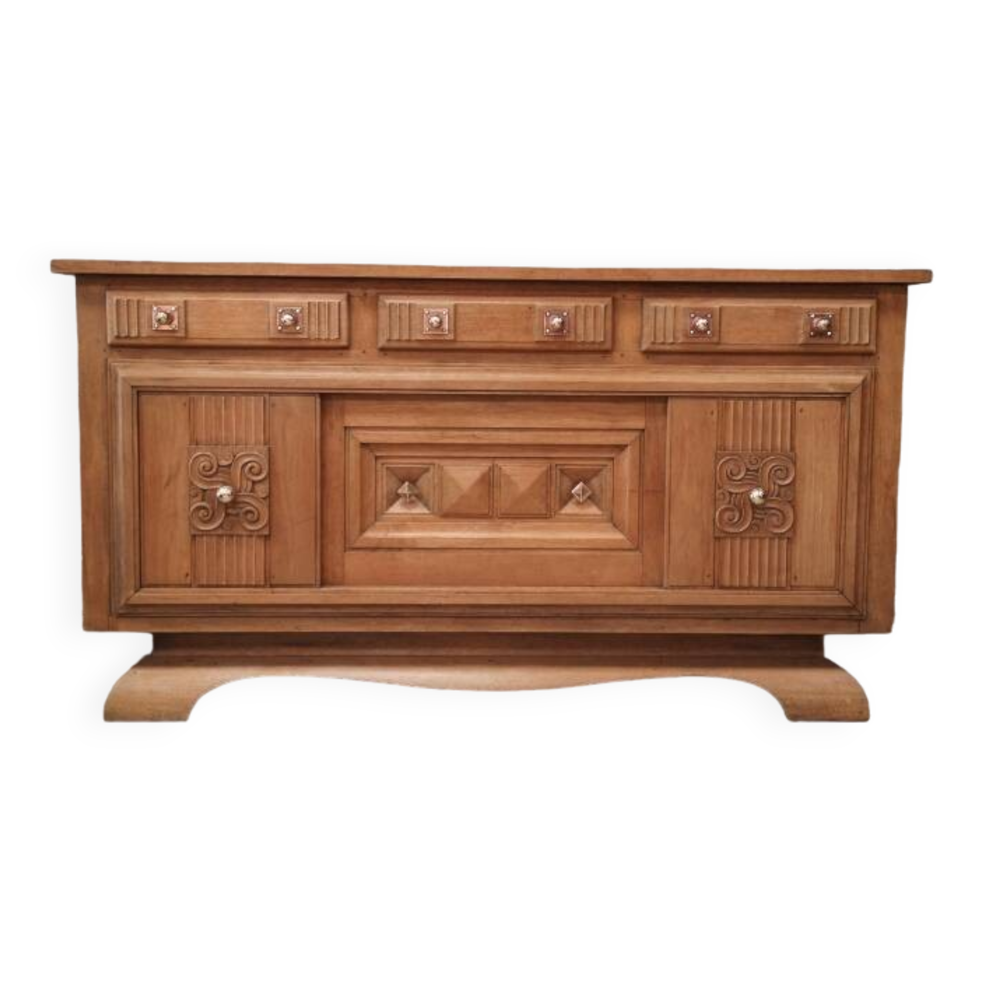 Sideboard buffet oak charles dudouyt art deco 1940