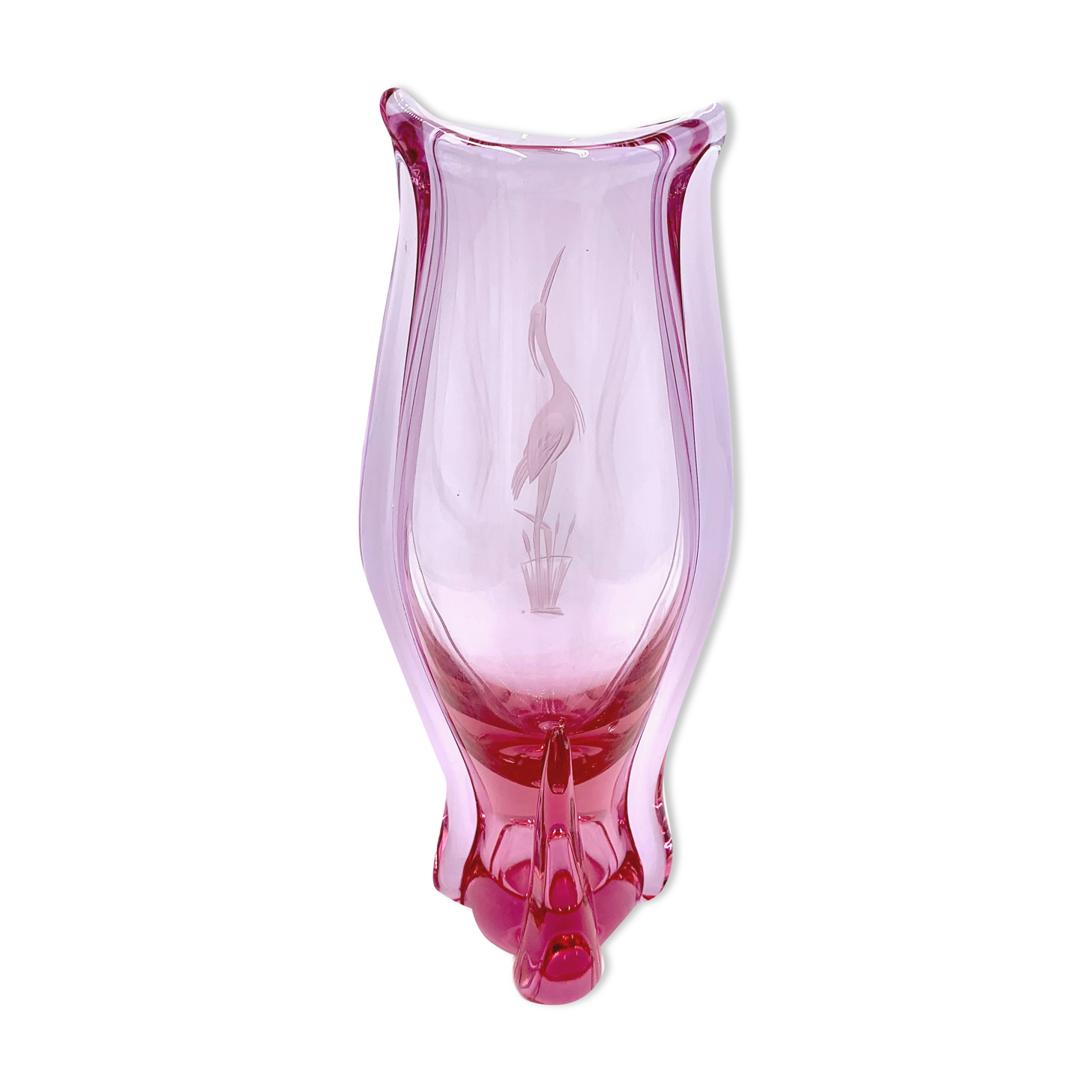 Pink Vase, M. Klinger Zelezny Brod, Czechoslovakia, 1960s