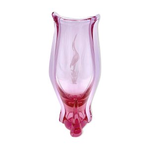 Vase rose, M. klinger zelezny brod, Tchécoslovaquie, années 1960